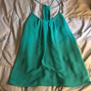 Teal racer back tank top